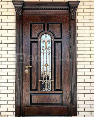 Дверь стальная с художественной ковкой - фото